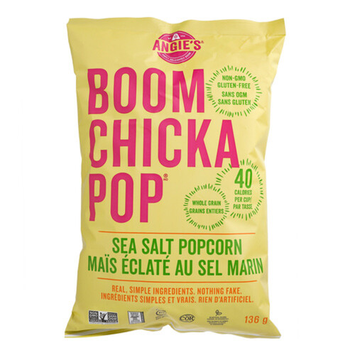 Angie's Gluten-Free Boom Chicka Pop Popcorn Ready To Eat Sea Salt 136 g