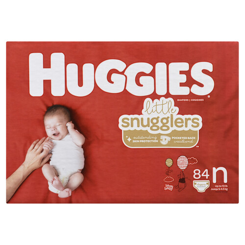 Huggies Diapers Little Snugglers New Born 84 Count