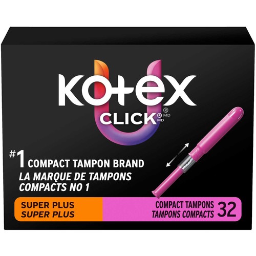 U by Kotex Click Compact Tampons Super Plus Absorbency Unscented 32 Count