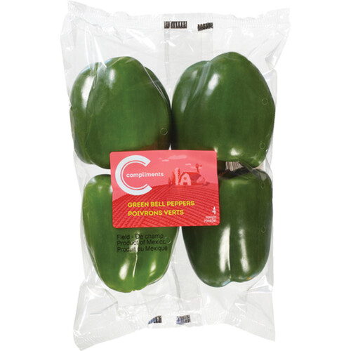 Compliments Bell Pepper Green 4 Pack 