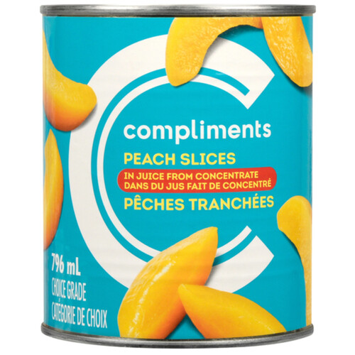 Compliments Balance Canned Peach Slices In Pear Juice 796 ml