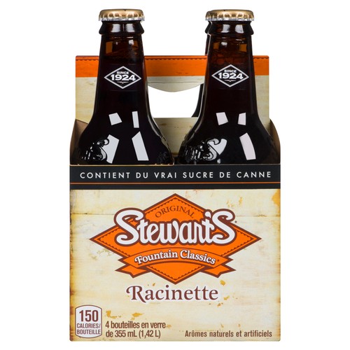 Stewart's Soda Root Beer 4 x 355 ml (bottles)