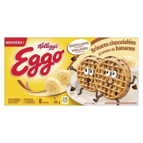 Kellogg's Frozen Waffles Chocolatey Chip Banana 280 g
