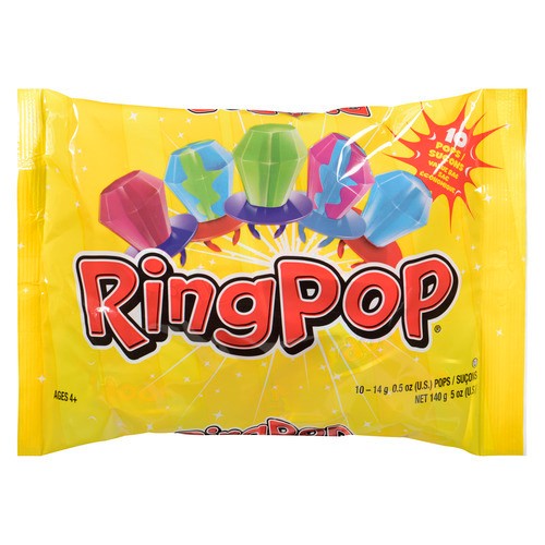 Topps Ring Pops Candy Bag 10 Count 141 g