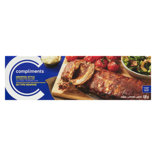 Compliments Frozen Memphis Rub Pork Ribs 535 g