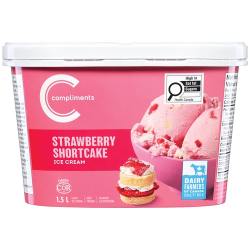 Compliments Ice Cream Strawberry Shortcake 1.5 L