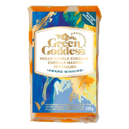 Green Goddess Fromagerie Vegan Cheese Marble Cheddar 200 g