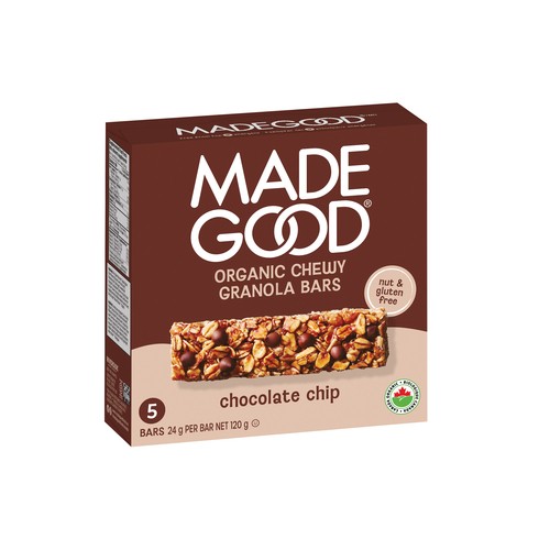 MadeGood Granola Bars Chocolate Chip 5 x 24 g