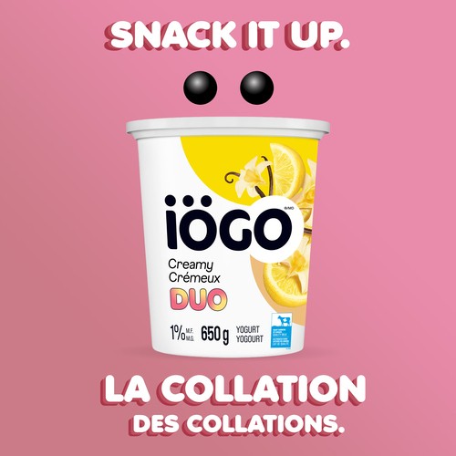 iÖGO 1% Creamy Duo Yogurt Tub Lemon-Vanilla 650 g
