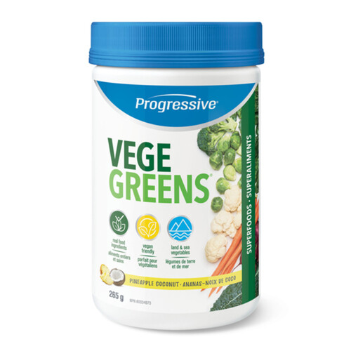 Progressive VegeGreens Supplements Pineapple Coconut 265 g