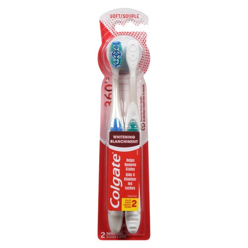 Colgate Optic White Manual Soft Toothbrushes 2 Pack