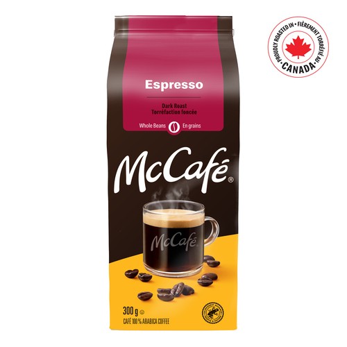 McCafé Whole Bean Coffee Rainforest Espresso Dark Roast 300 g