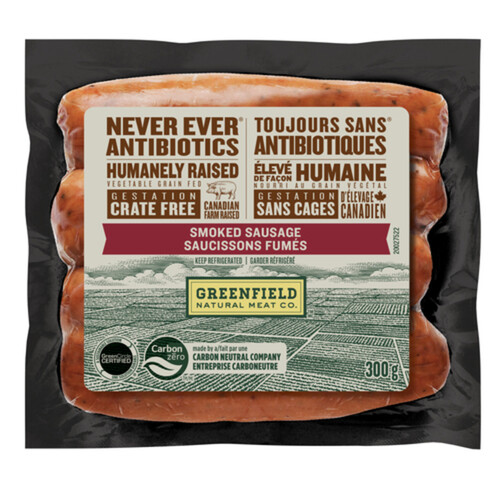 Greenfield Natural Meat Co Smoked Sausage 300 g