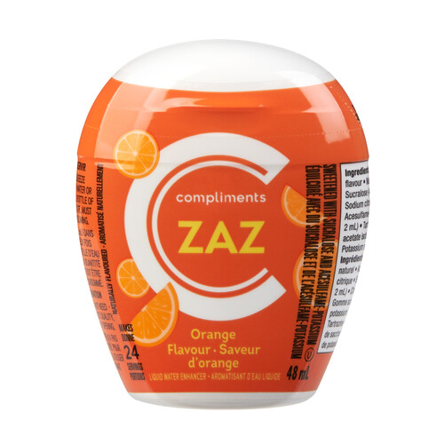 Compliments ZAZ Liquid Water Enhancer Orange 48 ml