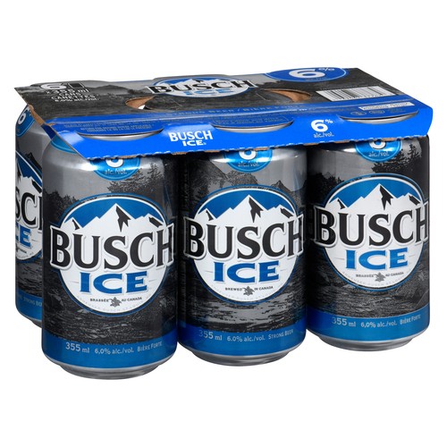 Busch Ice Beer 6% Alcohol 6 x 355 ml (cans)