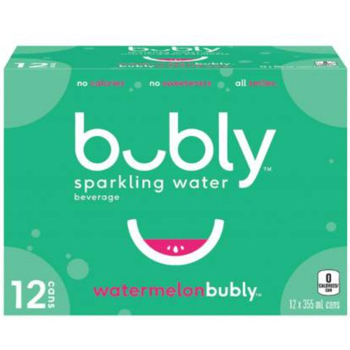 Bubly Sparkling Water Watermelon 12 x 355 ml (cans)