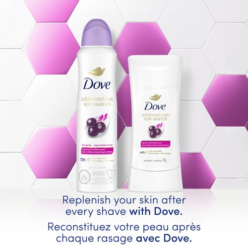 Dove Advanced Care Dry Spray Antiperspirant Açaí Berry & Lotus Flower Scent 107 g