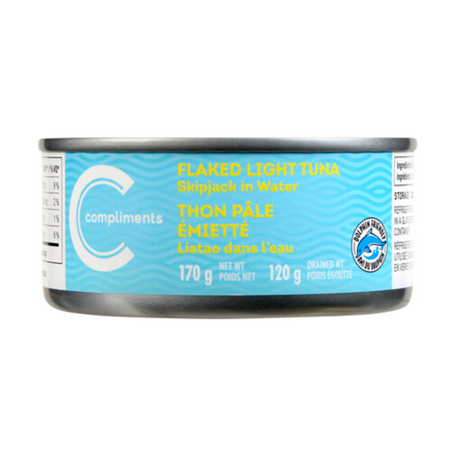 Compliments Flaked Light Tuna Skipjack In Water 170 g