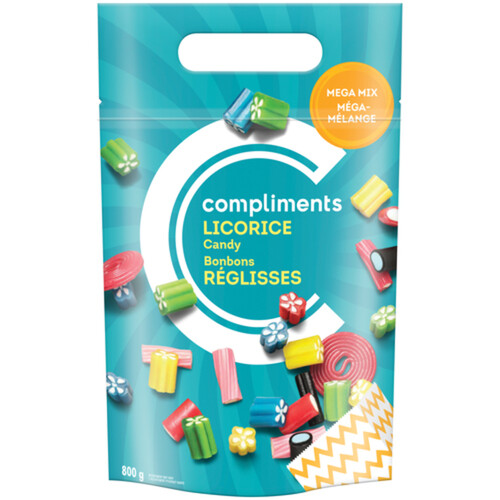 Compliments Mega Mix Candy Licorice 800 g