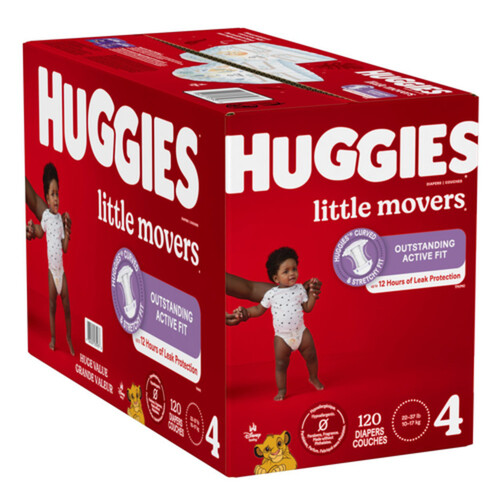 Huggies Little Movers Baby Diapers - Size 4 - Shop Diapers at H-E-B