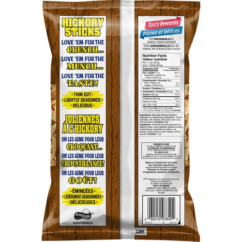 Hostess Hickory Sticks Salt & Vinegar Flavoured Potato Sticks 275 g