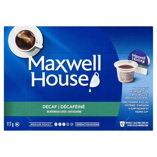Maxwell House Decaffeinated Coffee Pods 117 g
