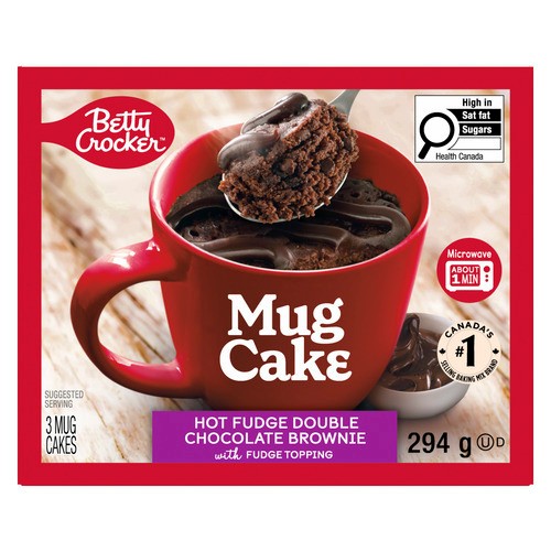 Betty Crocker Mug Cake Hot Fudge Double Chocolate Brownie 294 g