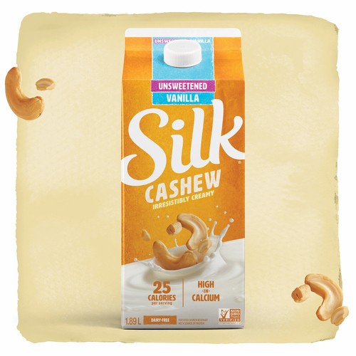 Silk Unsweetened Milk Alternative Creamy Cashew Vanilla Flavour 1.89 L