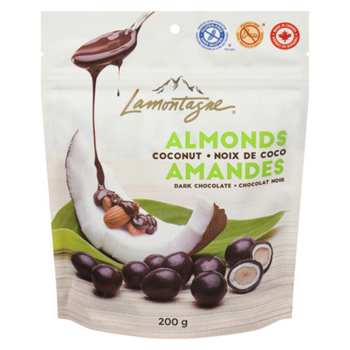 Lamontagne Almonds Coconut Dark Chocolate 200 g