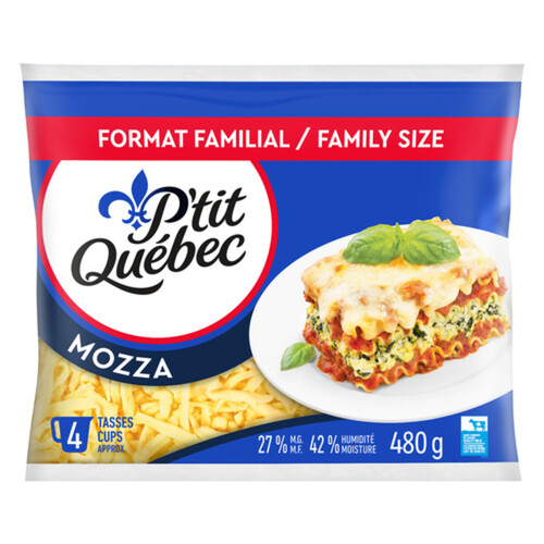 P'tit Quebec Shredded Cheese Mozzarella 480 g