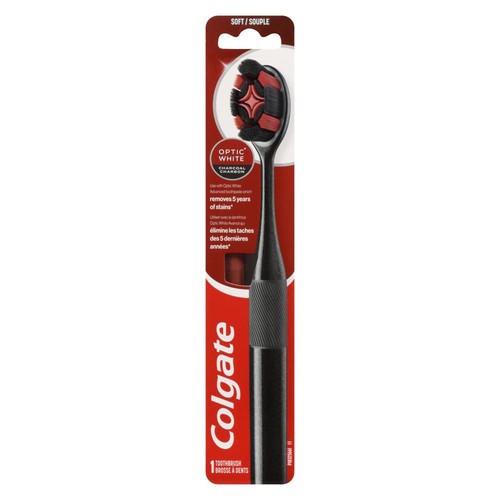 Colgate Optic White Soft Charcoal Toothbrush