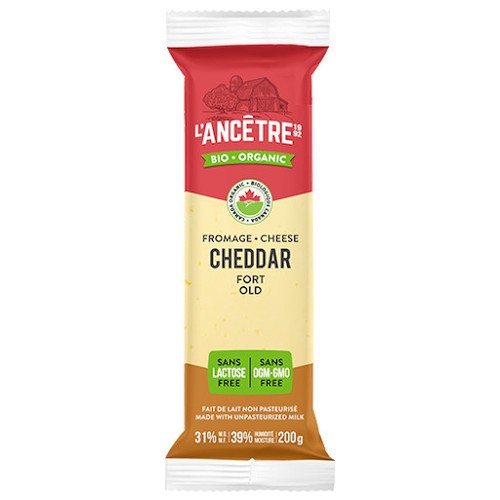L'Ancetre Organic Cheese Old Cheddar 200 g