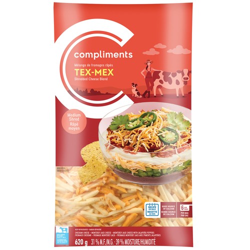 Compliments  Tex Mex Shredded Cheese Blend 620 g