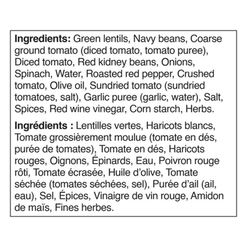 Strong Roots Frozen Meal White Bean & Lentil Tomato Stew 350 g