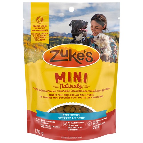 Zuke's Mini Naturals Dog Treats Tender Bites Beef Recipe 170 g