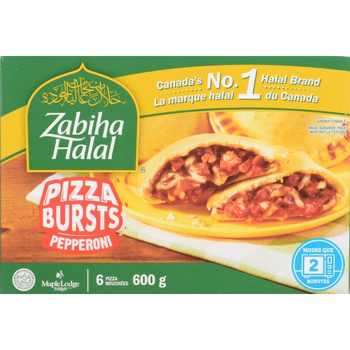Maple Lodge Farms Zabiha Halal Frozen Pizza Bursts Pepperoni 600 g
