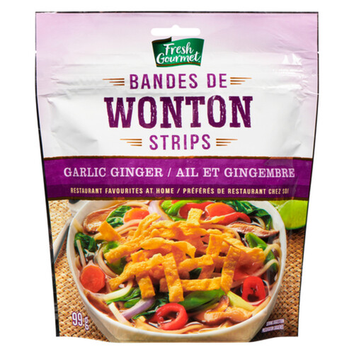 Fresh Gourmet Salad Toppings Wonton Strips Garlic Ginger 99 g