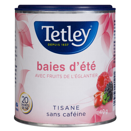 Tetley Caffeine-Free Herbal Tea Summerberries With Rosehip 20 Tea Bags