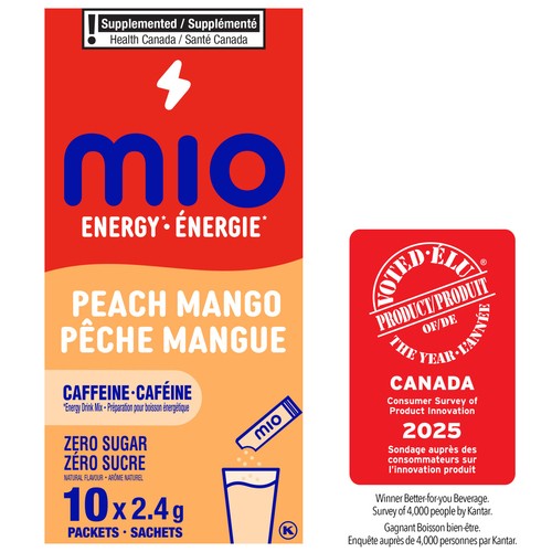 Mio Zero Sugar Energy Drink Mix Peach Mango 10 x 2.4 g