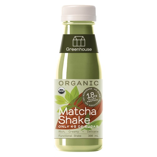 Greenhouse Organic Shake Matcha 300 ml (bottle)