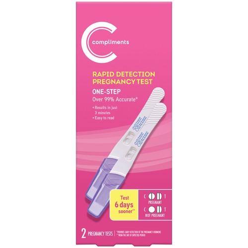 Compliments Pregnancy Test Rapid Detection 2 Pack