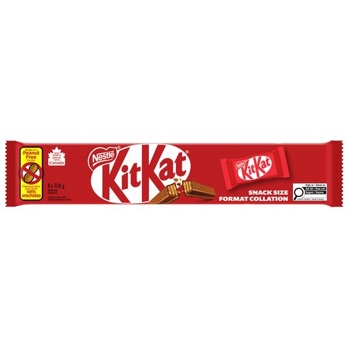 Kit Kat Peanut-Free Wafer Bar Chocolate Snack Size 8 Pack 94.4 g