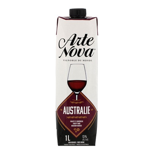 Arte Nova Red Wine Australian 13% Alcohol 1 L 