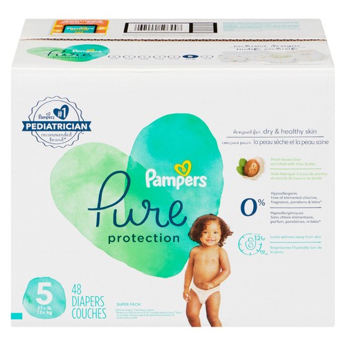 Pampers Pure Protection Diapers Size 5 48 Count