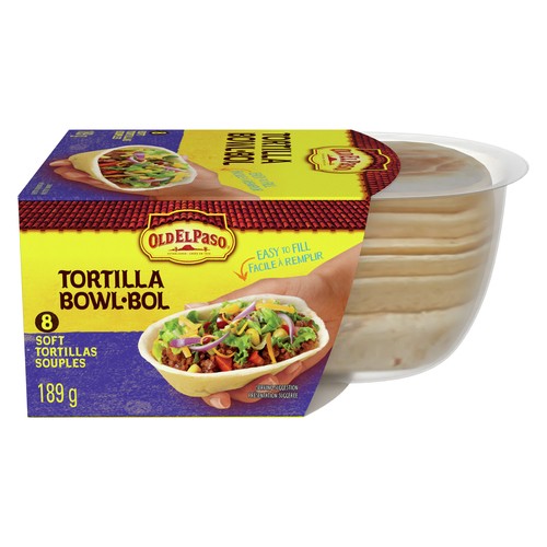 Old El Paso Soft Tortilla Bowls Flour 8 Bowls 189 g
