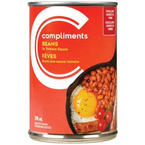 Compliments Beans In Tomato Sauce 398 ml