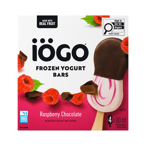 IOGO Frozen Yogurt Bars Raspberry Chocolate 320 ml