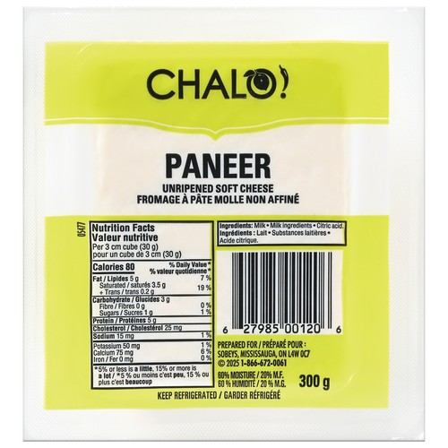 Chalo! Soft Cheese Unripened Paneer 300 g