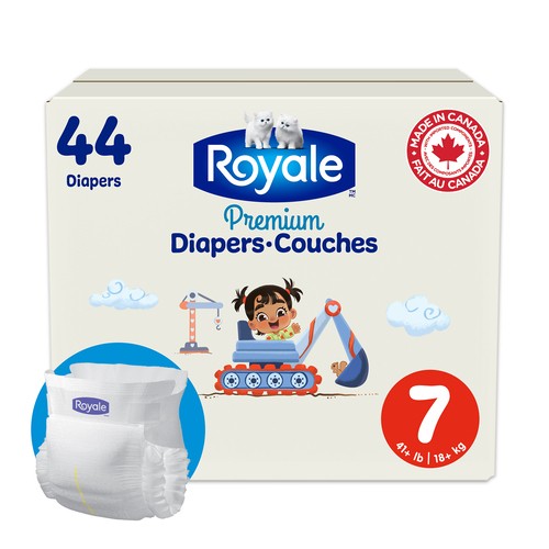 Royale Premium Disposable Baby Diapers Super Pack Size 7 44 Count