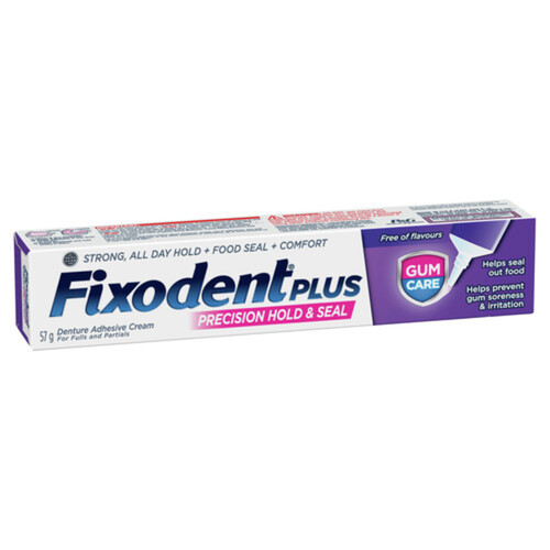 Fixodent Plus Gum Care Precision Hole&Seal Denture Adhesive Cream 57g